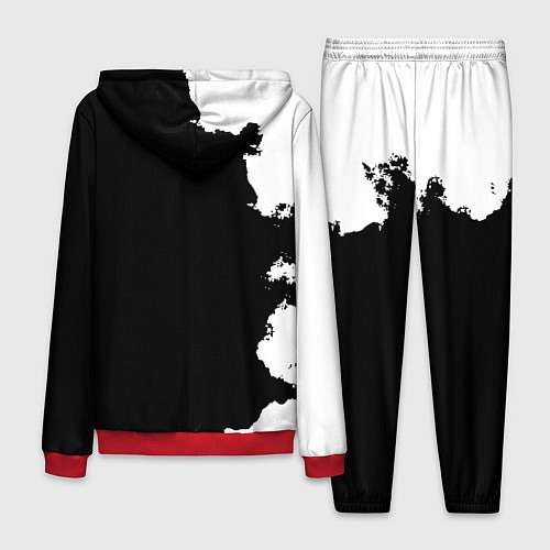 Мужской костюм Monster energy краски белые / 3D-Красный – фото 2