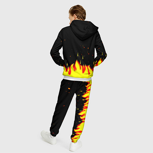 Мужской костюм Monster energy fire steel / 3D-Белый – фото 4