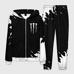 Мужской костюм Monster energy fire white