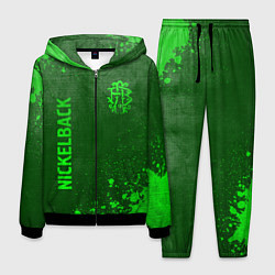 Костюм мужской Nickelback - green gradient вертикально, цвет: 3D-черный