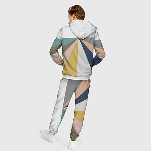 Мужской костюм Черное солнце красная луна / 3D-Белый – фото 4