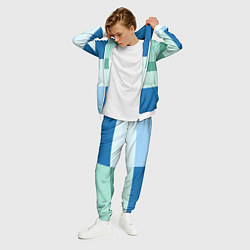 Костюм мужской Мятное небо колор-блок, цвет: 3D-белый — фото 2