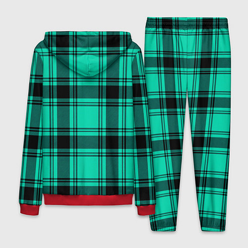 Мужской костюм Checkered turquoise / 3D-Красный – фото 2