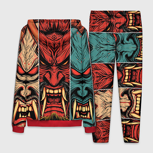 Мужской костюм Demons Oni - neuroart / 3D-Красный – фото 2