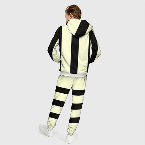 Мужской костюм Color black beige line / 3D-Белый – фото 4