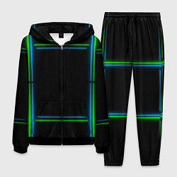 Мужской костюм Neon green light blue