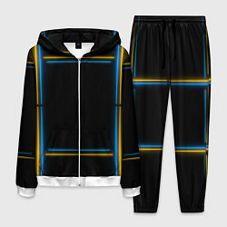 Мужской костюм Neon yellow light blue