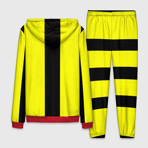 Мужской костюм Color yellow black line / 3D-Красный – фото 2