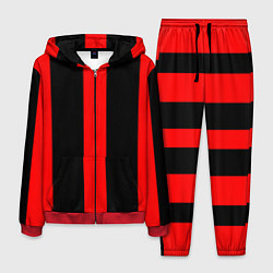 Мужской костюм Color black red lines