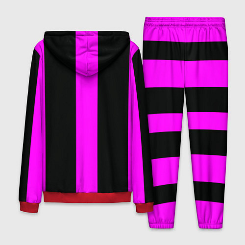 Мужской костюм Color black pink lines / 3D-Красный – фото 2