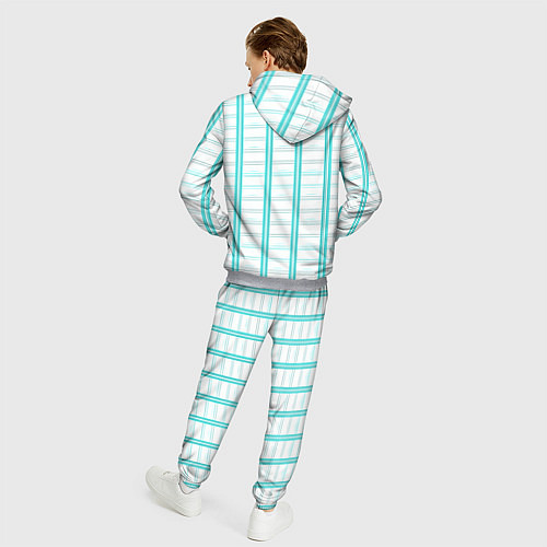 Мужской костюм Color white cage / 3D-Меланж – фото 4