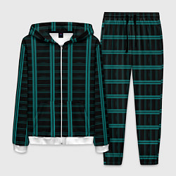 Мужской костюм Color blue dark stripe