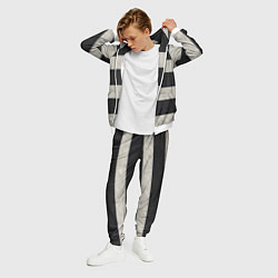 Костюм мужской Текстурные черно-белые полосы, цвет: 3D-белый — фото 2