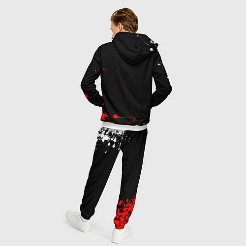 Мужской костюм Doom краски всплеск / 3D-Белый – фото 4