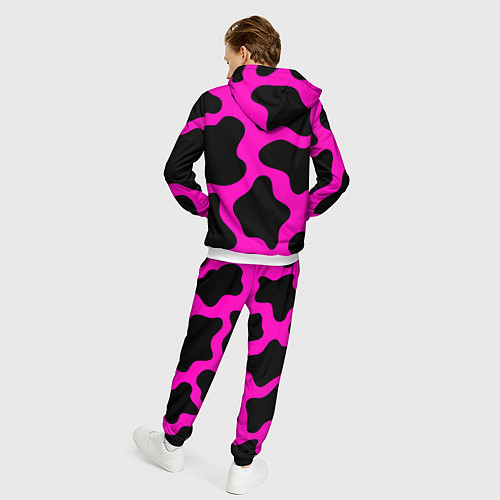 Мужской костюм Розовая коровья расцветка / 3D-Белый – фото 4