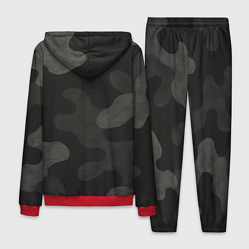 Мужской костюм Черно-серый камуфляж / 3D-Красный – фото 2