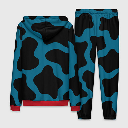 Мужской костюм Синяя коровья расцветка / 3D-Красный – фото 2