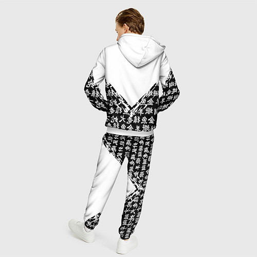 Мужской костюм Doom японские символы / 3D-Белый – фото 4