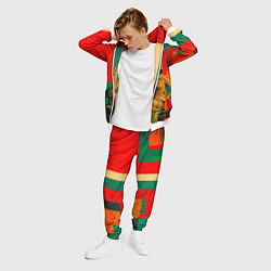 Костюм мужской Милитари девушка на оружейной башне ретрофутуризм, цвет: 3D-белый — фото 2