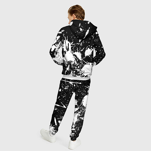 Мужской костюм Doom белые краски / 3D-Белый – фото 4