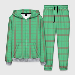 Мужской костюм Color green cage brown stripes