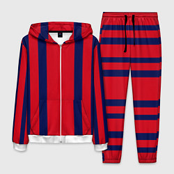 Мужской костюм Color black red stripes