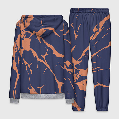 Мужской костюм Разломы на синем / 3D-Меланж – фото 2