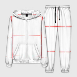 Мужской костюм Color white red stripes