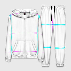 Мужской костюм Color white blue pink stripes