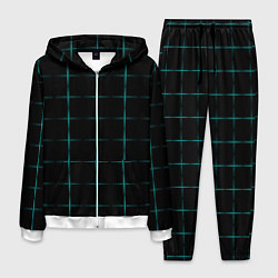 Мужской костюм Color black blue crosses