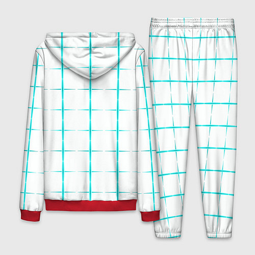 Мужской костюм Color white light blue crosses / 3D-Красный – фото 2