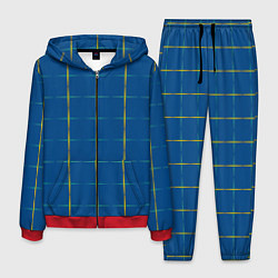 Мужской костюм Color blue yellow cross
