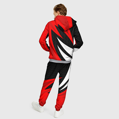 Мужской костюм Россия - красный спорт / 3D-Меланж – фото 4
