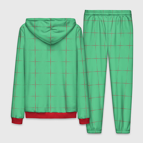 Мужской костюм Color green stripes / 3D-Красный – фото 2