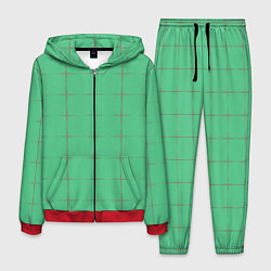 Мужской костюм Color green stripes