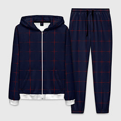 Мужской костюм Color dark blue red crosses