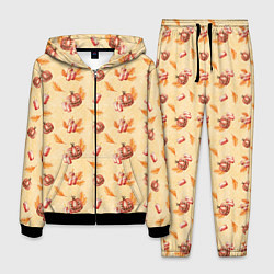 Мужской костюм Хеллоуин с тыквой и листьями