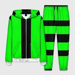 Костюм мужской Color black green, цвет: 3D-белый