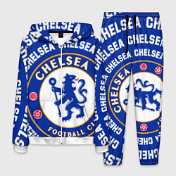 Костюм мужской Челси надписи по кругу и логотип, цвет: 3D-белый