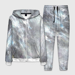 Мужской костюм Абстракция - white smoke on gray background