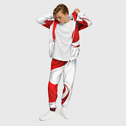 Костюм мужской ФК Милан - белый и красный, цвет: 3D-белый — фото 2