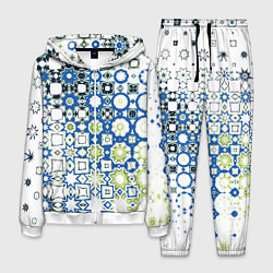 Мужской костюм Сине-зеленая абстракция