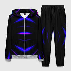 Костюм мужской Color black neon stripes, цвет: 3D-меланж
