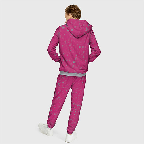 Мужской костюм Color pink brown squares / 3D-Меланж – фото 4