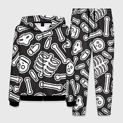 Костюм мужской Черепки и костяшки, цвет: 3D-черный