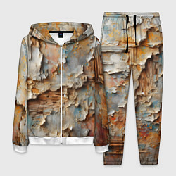 Костюм мужской Старая штукатурка на стене - абстракция, цвет: 3D-белый