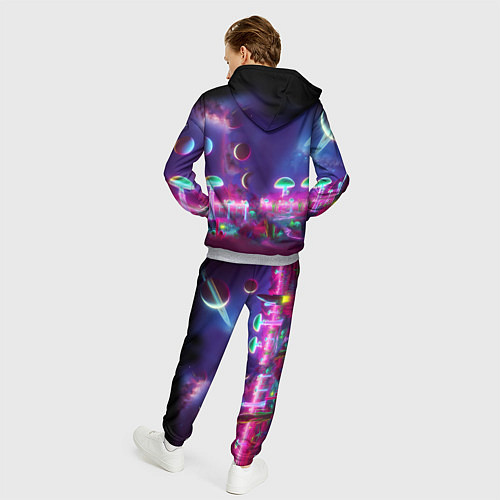 Мужской костюм Космонавт Шрук в неоновом скафандре на загадочной / 3D-Меланж – фото 4