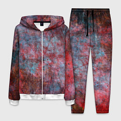 Мужской костюм Абстракция - red rust on blue