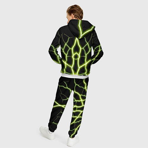 Мужской костюм Color green black / 3D-Белый – фото 4