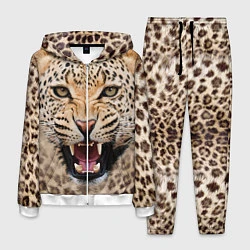 Костюм мужской Взгляд леопарда, цвет: 3D-белый